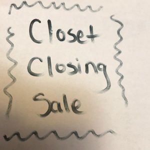 Closing the closet doors! Everything must go!